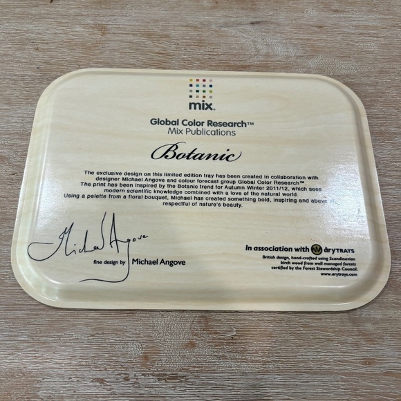 MIX Michael Angove 'Botanic' Design Birch Tray, Limited Edition - Picture 4 of 8